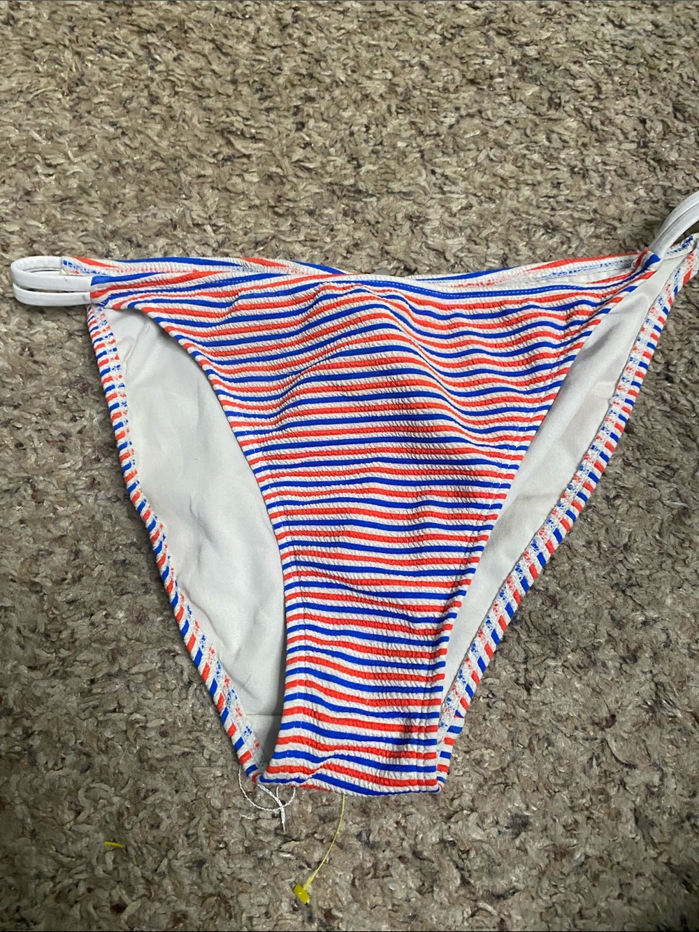 Women's Red, White & Blue Striped Bikini Bottom